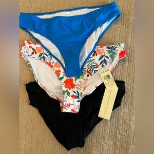 Three Beachsissi Bikini Bottoms. Great quality- I just need higher bottoms!